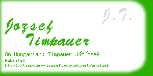 jozsef timpauer business card